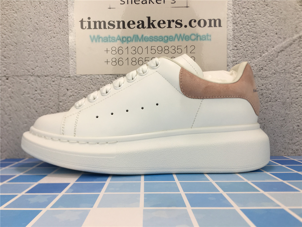 ALEXANDER MCQUEEN White & Pink Oversized Sneakers